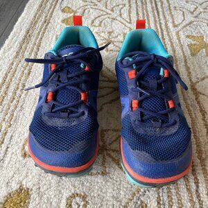 Xero Scrambler Low Hiking Shoe | Size 8 | Sodalite Blue / Orange